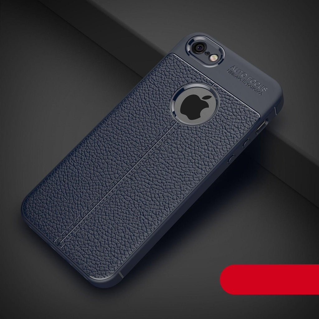 Coque arrière souple en silicone et cuir pour iPhone 6, étui antichoc pour iPhone, coque souple en cuir de luxe pour iPhone 5s, étui de luxe noir pour homme d'affaires pour iPhone