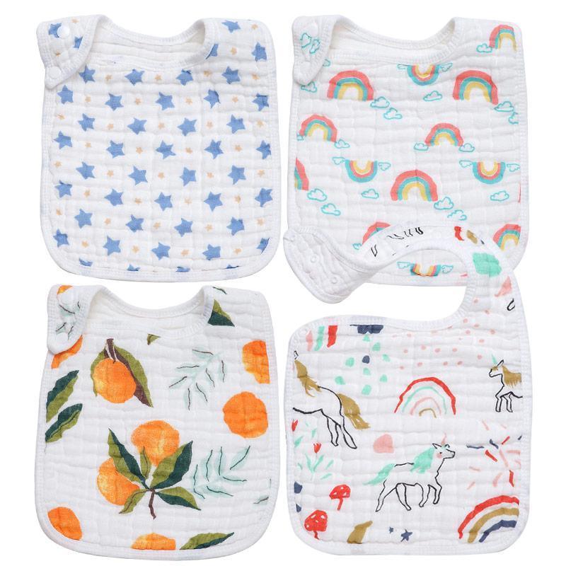 Bavoir Bébé en Coton pour l'Alimentation des Tout-petits, Bavoir Durable Multifonctionnel, Serviette à Salive, Foulard et Bandanas