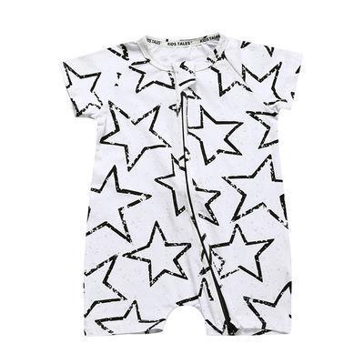 Barboteuse moderne imprimée en coton à manches courtes pour nouveau-né, costumes d'animaux de dessin animé pour bébés filles et garçons