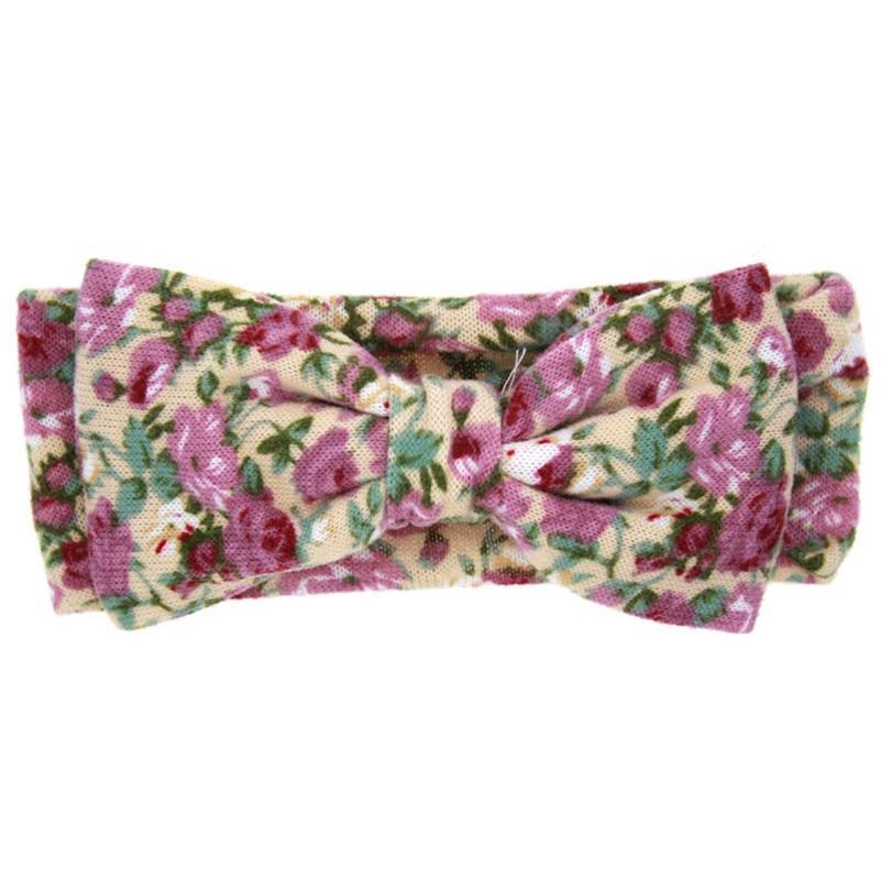 Bandeaux de luxe modernes Turban Bandeau Cheveux Accessoires Oreilles Imprimé Fleurs Couvre-chef Nœud Papillon Neuf Pour Enfants