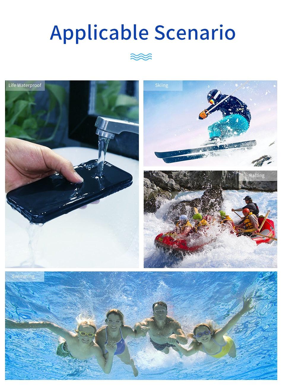 Étui sous-marin pour iPhone, coque antichoc, étanche pour la plongée, pour iPhone 12, 11 Pro Max, XS MAX, XR. Coque intégrale antichoc pour iPhone 12 Pro Max avec protecteur d'écran anti-poussière pour iPhone.