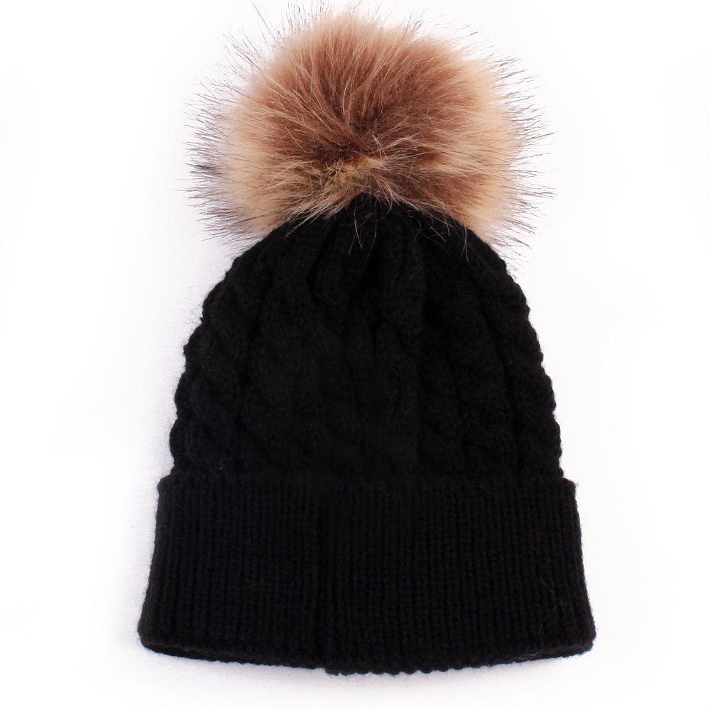 Bonnet tricoté au crochet unisexe tendance et moderne pour bébés filles - Chapeau d'hiver chaud pour enfants