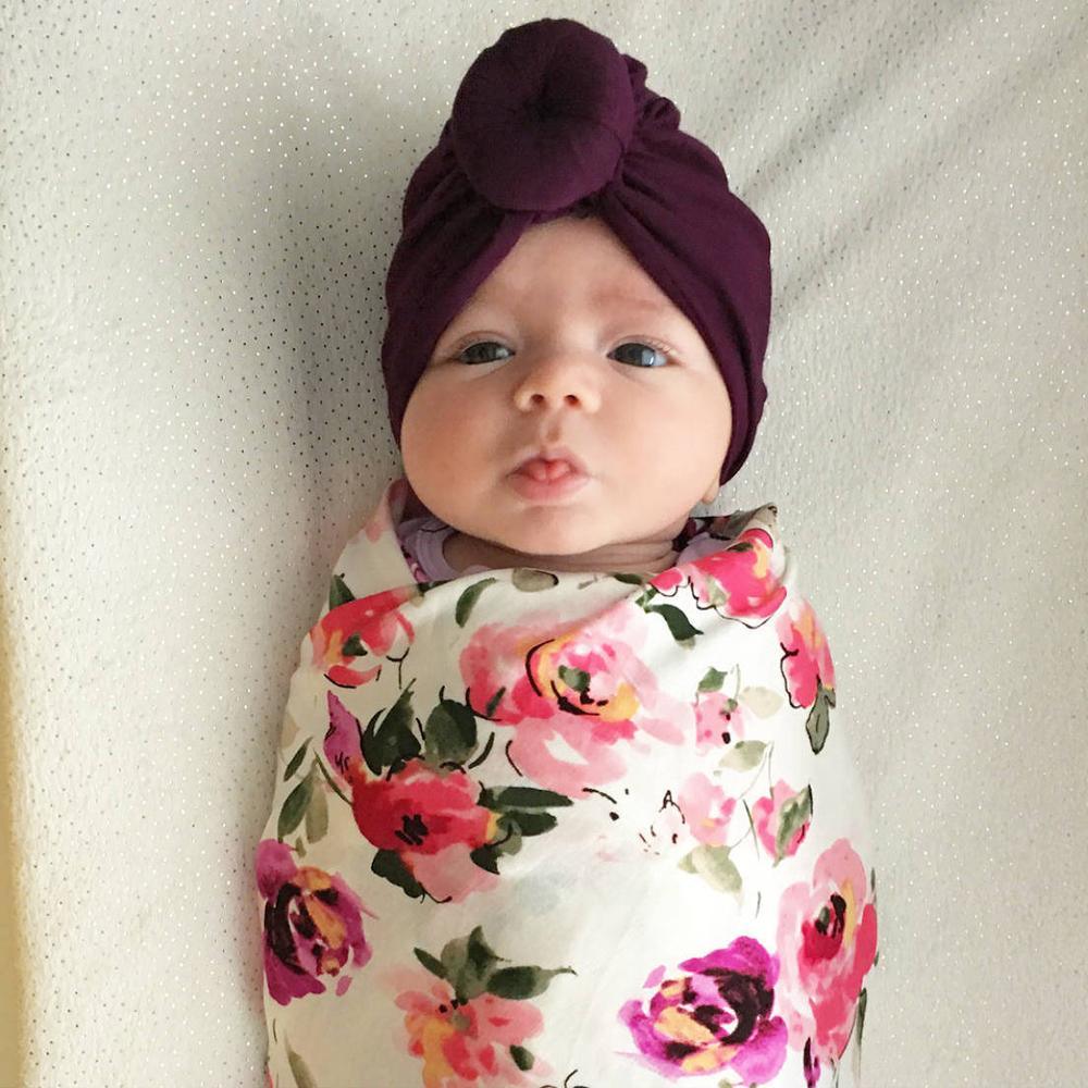Bandeau Bébé Luxe en Coton Mélangé Doux avec Nœud Lapin Turban Élastique pour Cheveux Filles Style Bandeau Élastique