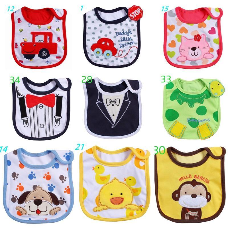 Bavoirs en Coton de Dessin Animé pour Bébé Serviettes de Salive Bavoirs Imperméables Accessoires pour Bébés Nouveau-nés