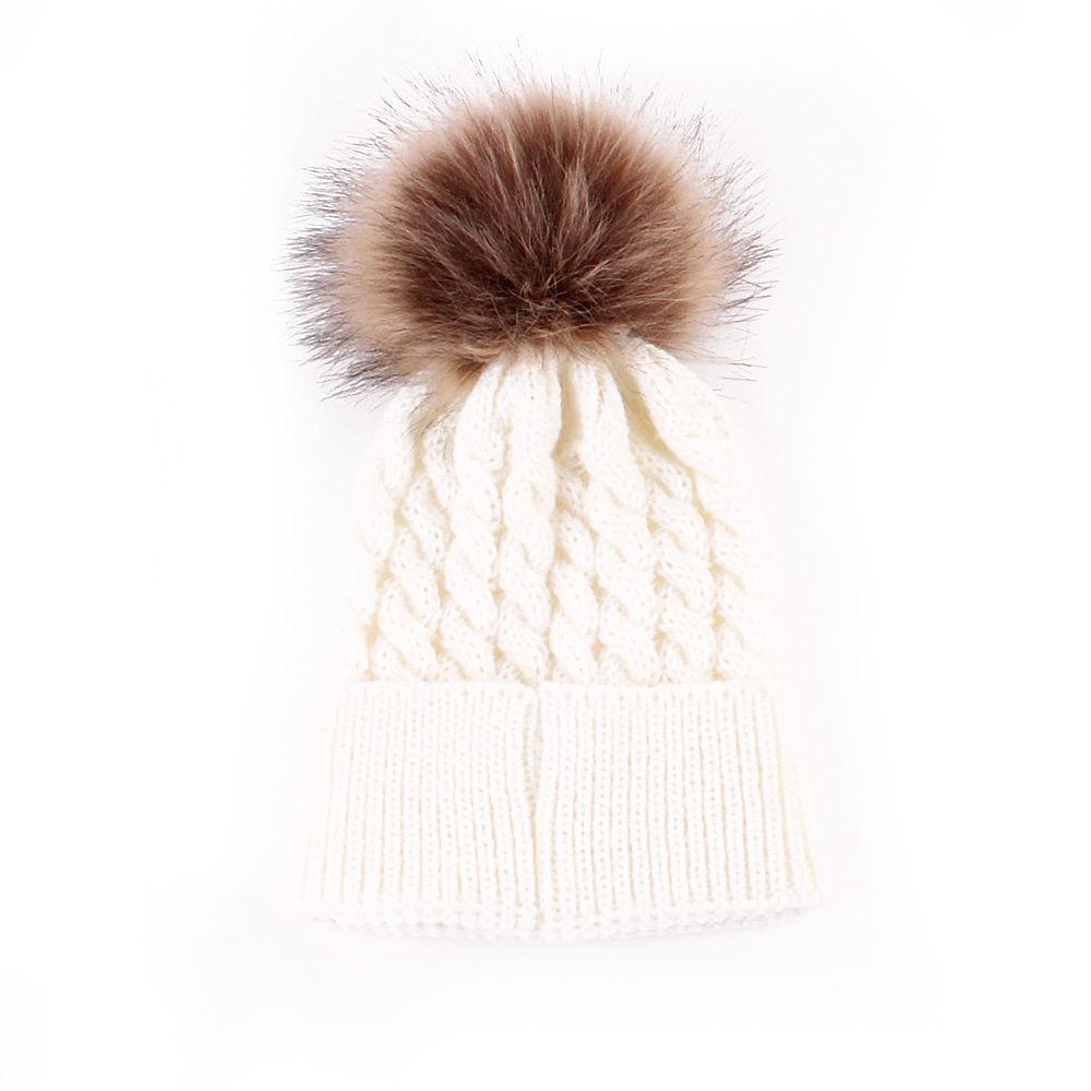 Bonnet tricoté au crochet unisexe tendance et moderne pour bébés filles - Chapeau d'hiver chaud pour enfants