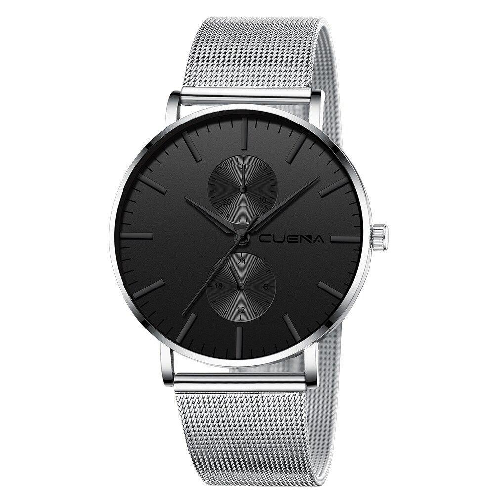 Montre de luxe unisexe classique décontractée en métal, montre en acier inoxydable, montre étanche au design moderne et élégant