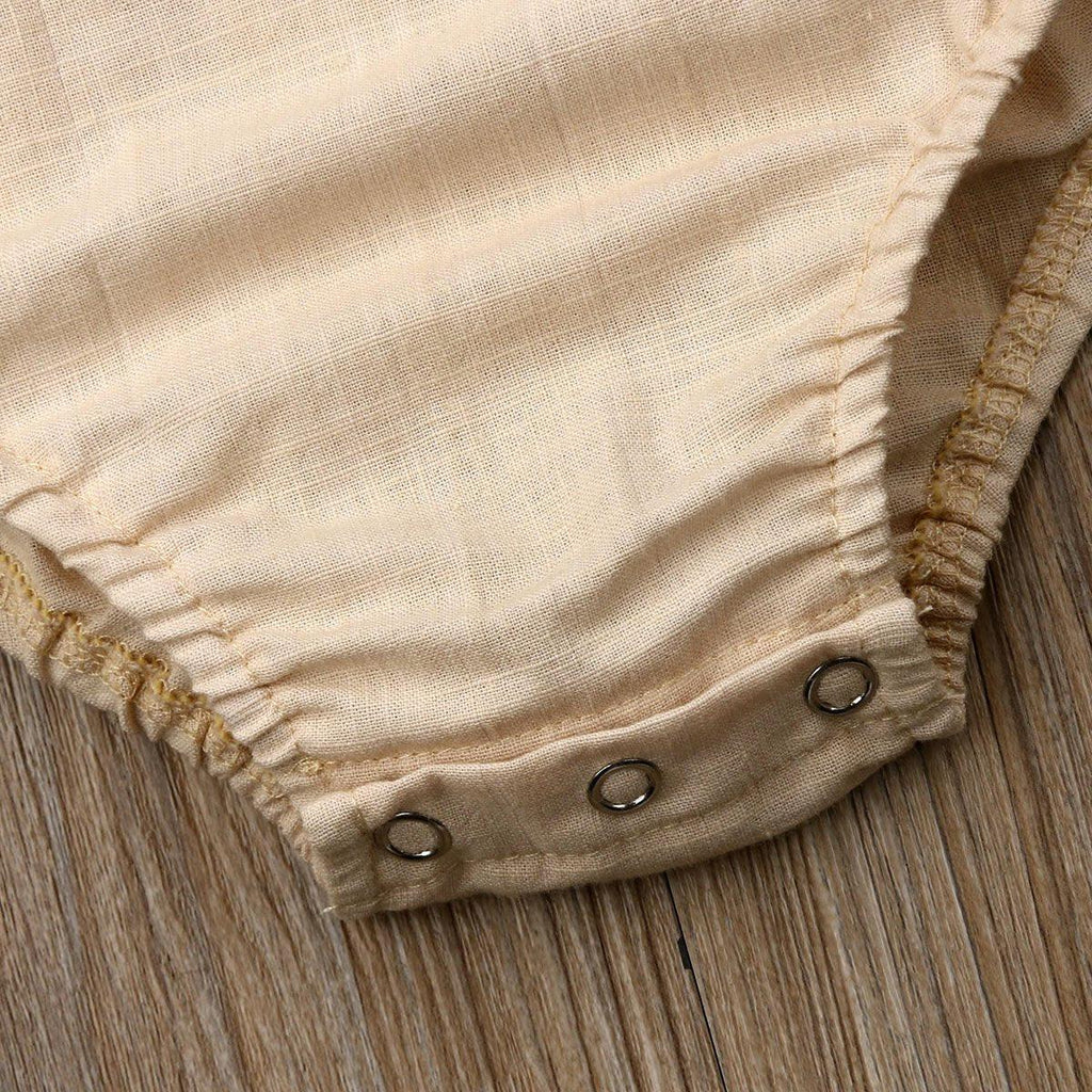 Bébé nouveau-né garçon/fille barboteuse d'été combinaison boutonnée rayée décontractée sans manches dos nu tenues unies vêtements pour filles