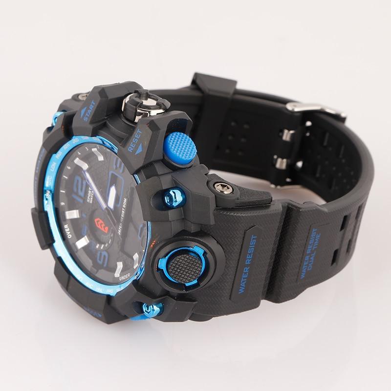 Montre militaire populaire pour homme avec affichage numérique LED et montre automatique analogique pour homme et femme, montre de sport