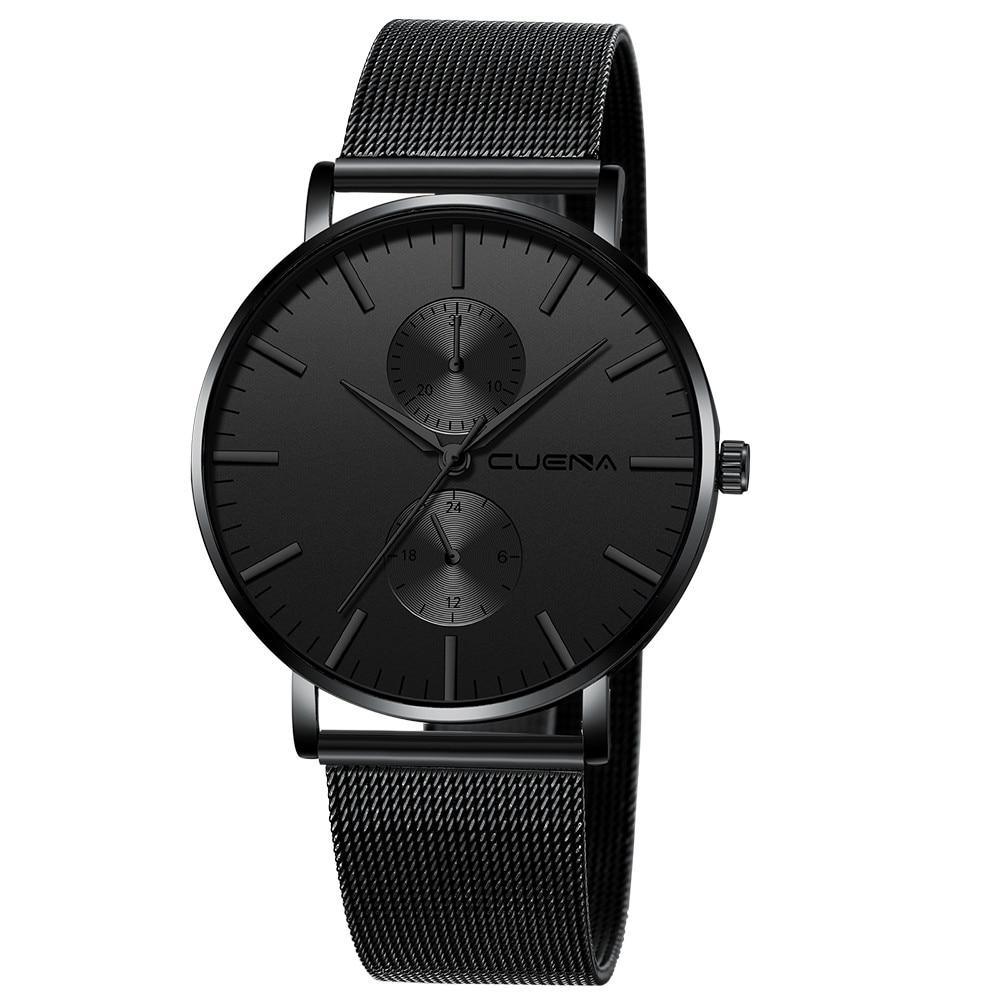 Montre de luxe unisexe classique décontractée en métal, montre en acier inoxydable, montre étanche au design moderne et élégant