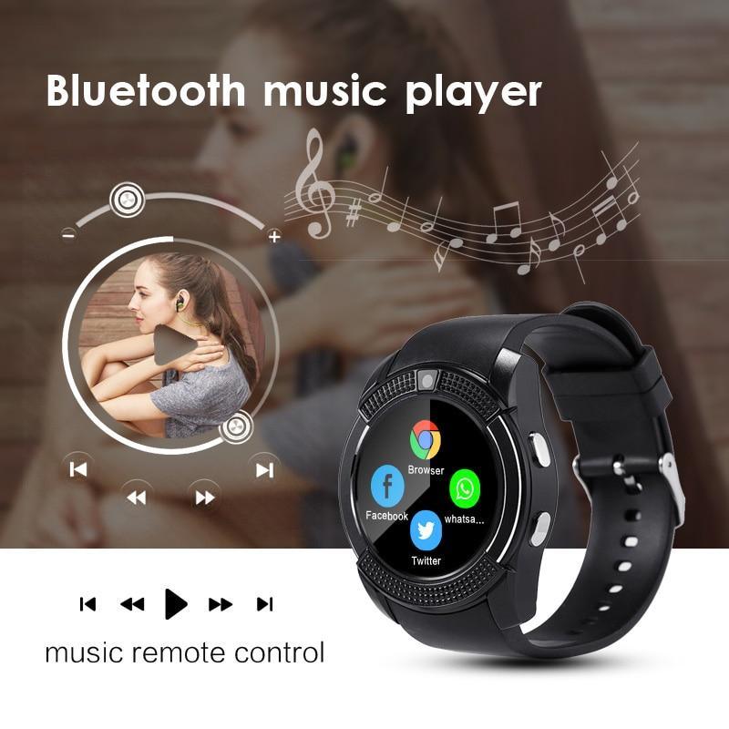 Montre intelligente de sport célèbre avec carte SIM pour systèmes Android et IOS avec caméra, appels, composition d'appels et moniteur de fréquence cardiaque.