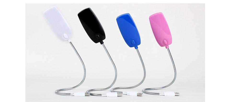 Lampe de lecture flexible à LED STEVVEX, Lampe de lecture USB ultra lumineuse et flexible 4 couleurs pour ordinateur portable et PC