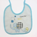 Bavoir bandana double couche imperméable en coton doux pour nouveau-né, motif éléphant, pour l'alimentation des bébés et des enfants