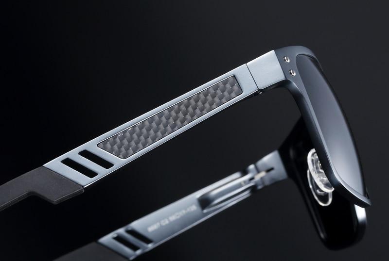 Lunettes de soleil de sport de luxe tendance en aluminium et magnésium pour homme – Lunettes de soleil polarisées pour homme avec protection UV400 – Oculus de sol