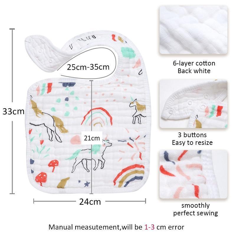 Bavoir Bébé en Coton pour l'Alimentation des Tout-petits, Bavoir Durable Multifonctionnel, Serviette à Salive, Foulard et Bandanas