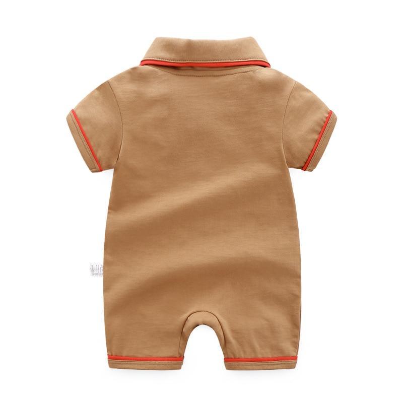 Barboteuses Bébé Été Garçon fille 100% Coton Barboteuse Gentilhomme Salopette Enfant en bas âge pour Garçons