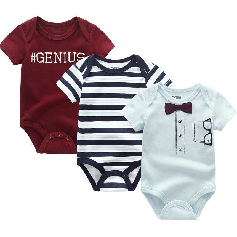 Ensemble 3 pièces de body pour bébé moderne et tendance - Vêtements de licorne unisexes 0-12 mois - Ensemble barboteuse et combi-pantalon pour enfants et bébés