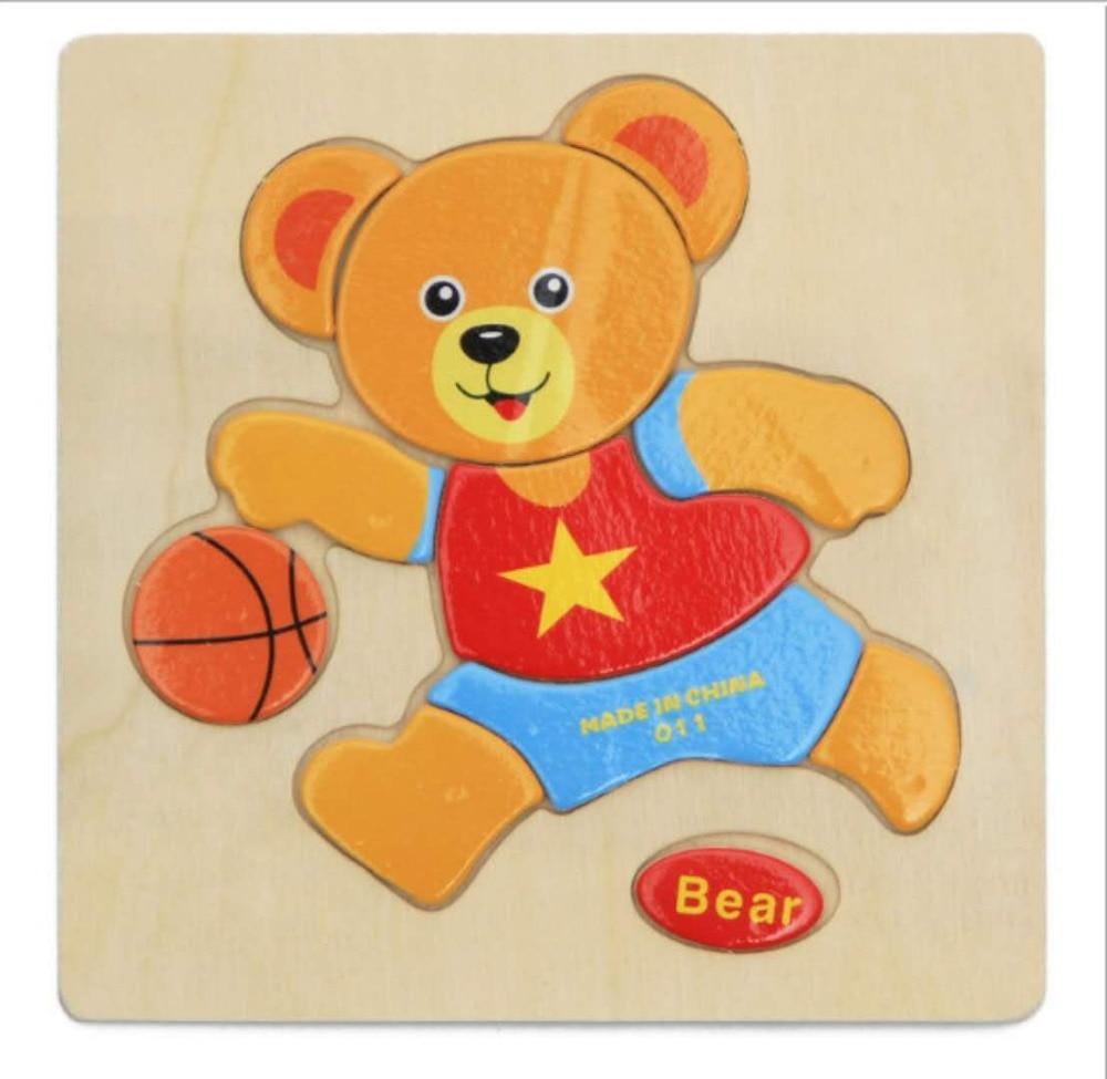 Jouets de puzzle en bois 3D intéressants pour enfants avec animaux et voitures, excellents puzzles d'intelligence pour l'éducation précoce des enfants