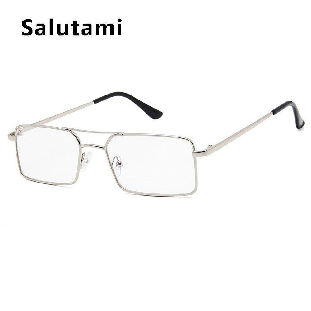 Lunettes de soleil de luxe célèbres Rétro Modernes Carrées Unisexe Homme et Femme avec petite monture en alliage métallique et double pont transparent pour homme