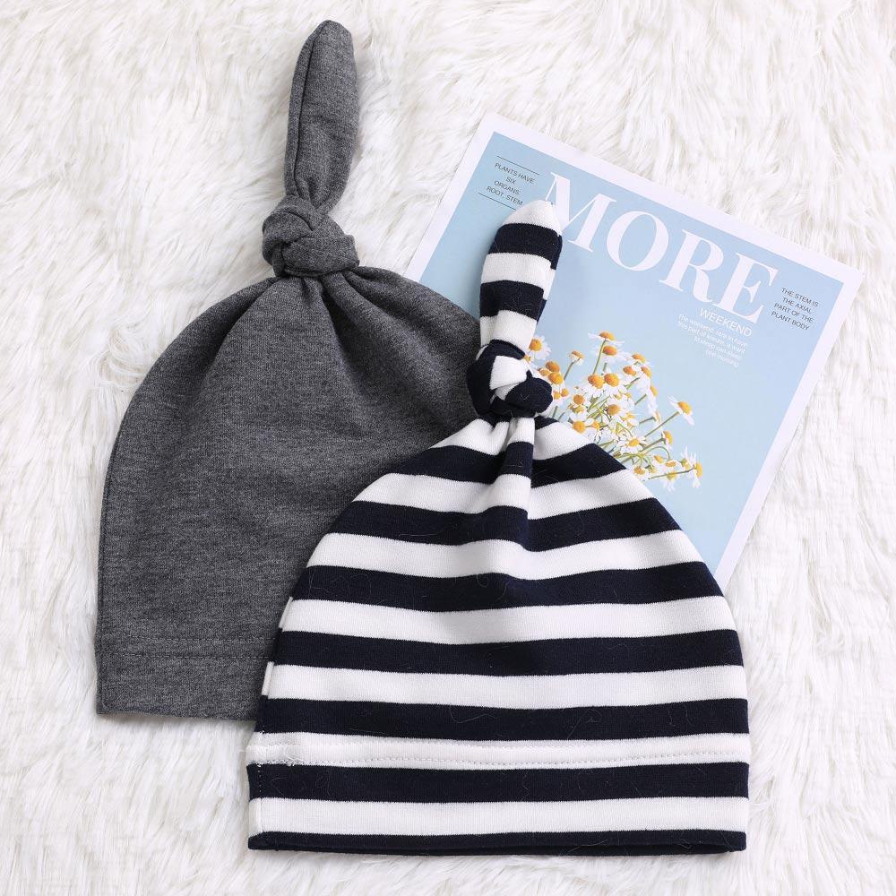 Ensemble Bébé 2 Bonnet Printemps Automne 100% Coton Nouveau-nés Enfants Bonnets Bébé Pour Filles et Garçons Bonnets de Nuit