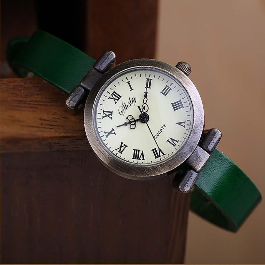 Nouvelle mode Montre en cuir pour femme très vendue Montre vintage Montres habillées pour femmes et jeunes filles