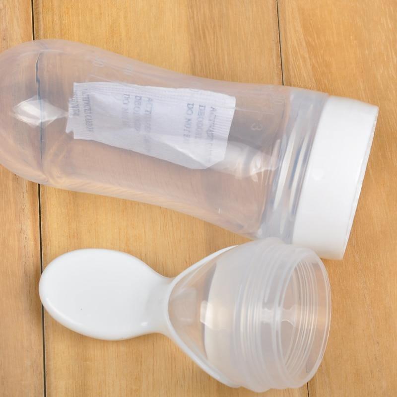 Biberon en silicone de sécurité pour bébés, biberons avec cuillère, tasse de supplément alimentaire pour bébés