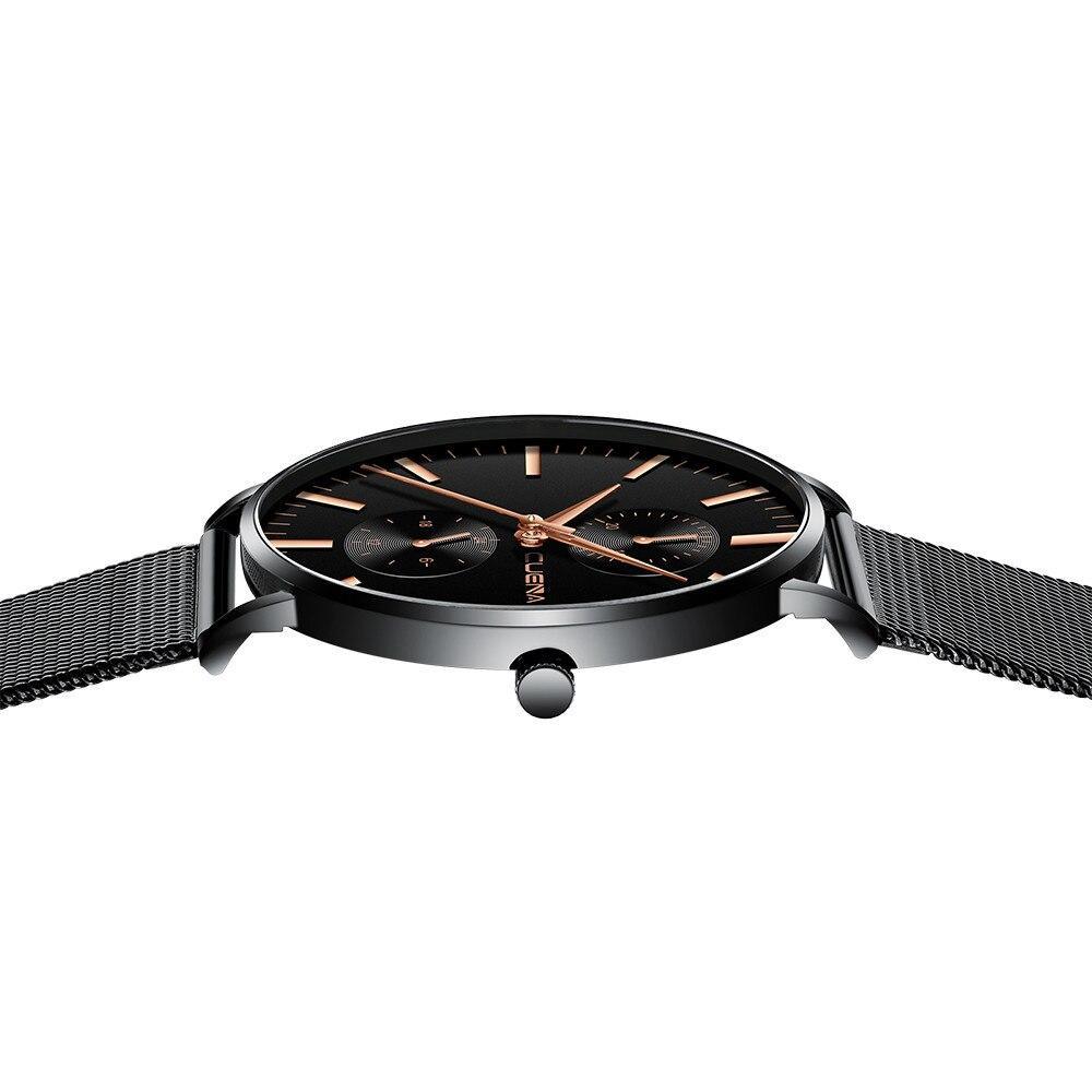Montre de luxe unisexe classique décontractée en métal, montre en acier inoxydable, montre étanche au design moderne et élégant