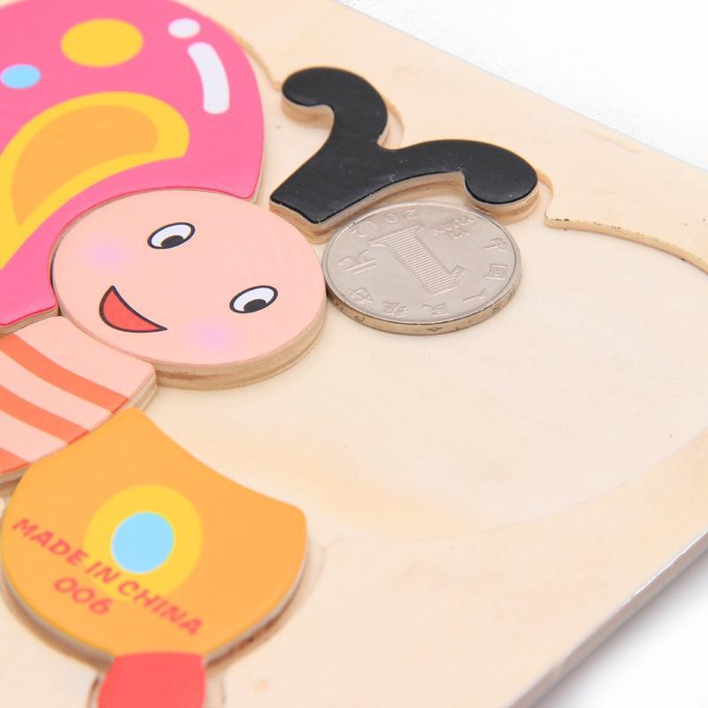 Puzzles 3D en bois Stevvex modernes et intéressants pour l'apprentissage des bébés, puzzles d'animaux de dessin animé et de fruits pour enfants, jouet éducatif intelligent pour enfants