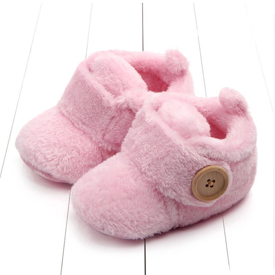 Chaussures de premier pas pour bébé, chaussons souples, chaussures mignonnes, chaussures d'hiver antidérapantes, chaussures chaudes d'automne confortables pour bébé