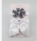 Bandeau Élastique Bébé Fait Main Rétro Vintage Nœud Papillon Fleur Accessoire Cheveux Nourrisson Tout-Petit Pour Bébé