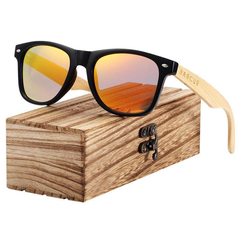 Lunettes de soleil rétro et classiques faites à la main en bois de bambou pour homme et femme, unisexe, polarisées