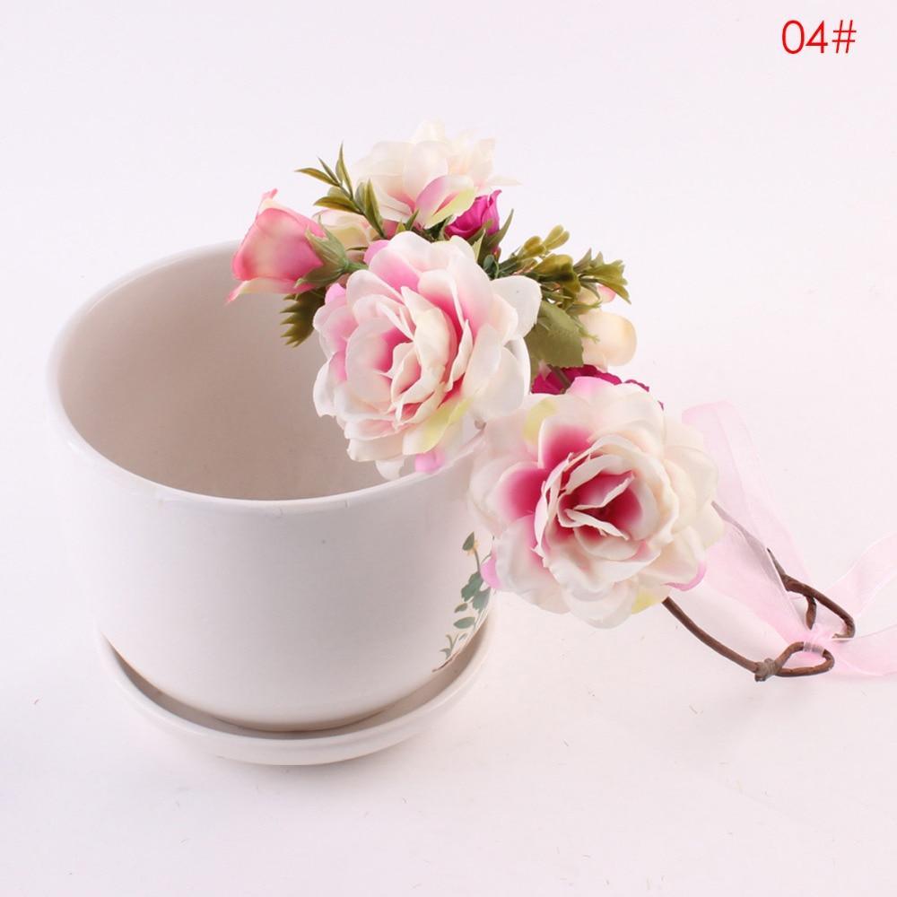 Couronne florale de luxe moderne pour nouveau-né, bandeau assorti mère-enfant, accessoires pour cheveux, bandeau floral mère-fille