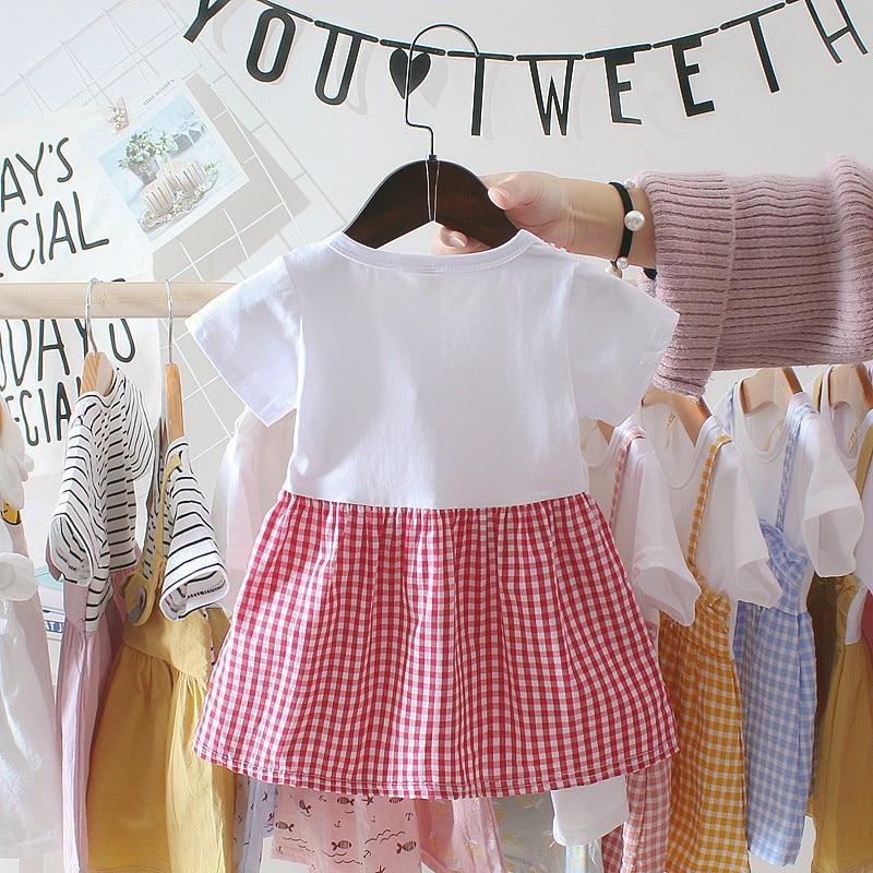 Vêtements de Bébé Fille Rétro Modernes 0-3 Ans Robe Décontractée pour Tout-Petis Motif Carreaux Fausse Robe de Soirée d'Anniversaire pour Filles de 6 à 24 Mois