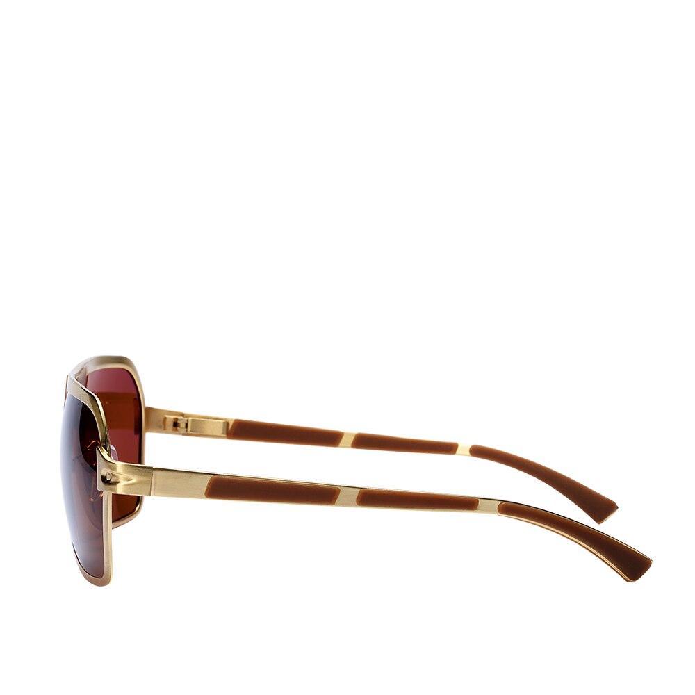Lunettes de soleil polarisées pour hommes, de marque, pour la conduite, design rétro d'aviation, avec monture entièrement métallique de haute qualité et protection UV400