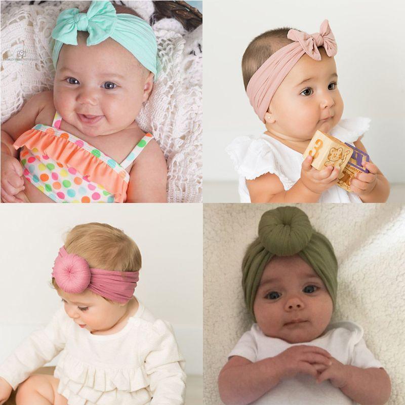Bandeau en Nylon pour Bébé, Bandeaux à Nœud pour Bébés Mignons, Filles, Bandeau Turban pour Filles, Nœud pour Enfants