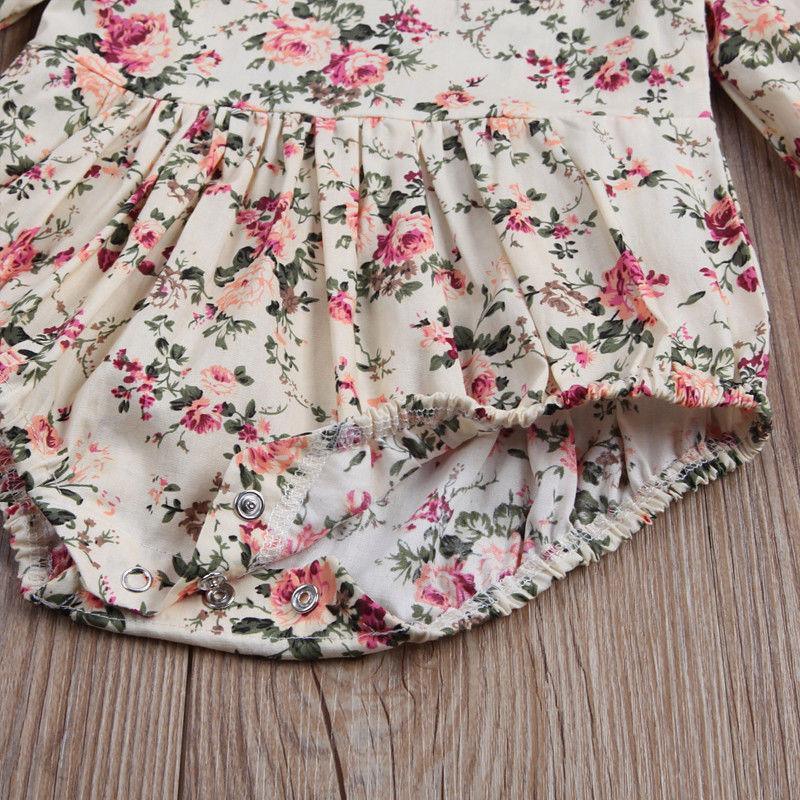 Combinaison Salopette Grenouillère Barboteuse à Manches Longues Papillon pour Bébé Fille Enfant