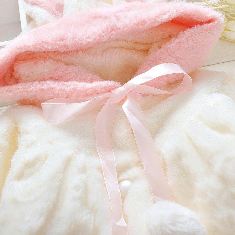 Vestes pour bébés filles Mignonnes à capuche Princesse Manteau chaud en fourrure pour enfants Vêtements d'extérieur pour filles Manteau en coton moderne pour bébés et enfants