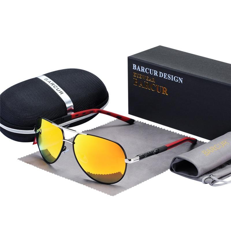 Lunettes de soleil de luxe élégantes, universelles et polarisées, style aviateur rétro classique avec protection UV400 polarisée, lunettes de soleil pour homme Oculos de sol