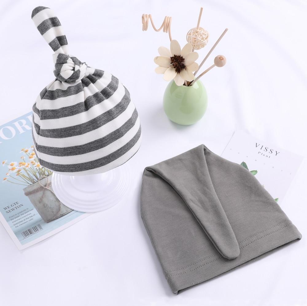 Ensemble Bébé 2 Bonnet Printemps Automne 100% Coton Nouveau-nés Enfants Bonnets Bébé Pour Filles et Garçons Bonnets de Nuit