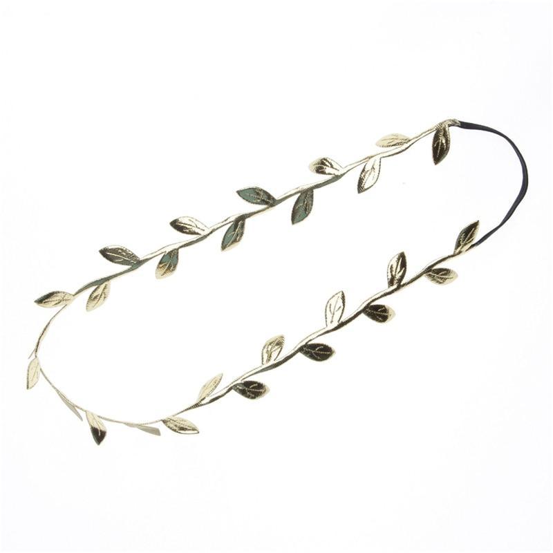 Bandeaux de luxe modernes en feuilles dorées et argentées, accessoires capillaires d'été, bijoux tendance pour mère et fille