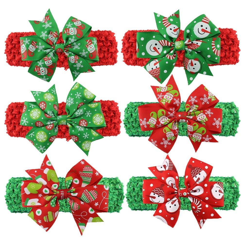 Bandeau Bébé Ruban Tout-Petit Accessoires Cheveux Fille Nouveau-né Nœud Noël Serre-tête bandeau