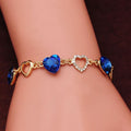 Élégant Luxe Diamant Cœur Romantique Bracelets pour Femmes Couleur Or Cristal Breloques Bracelets Joncs Bijoux de Mode Style Bracelet