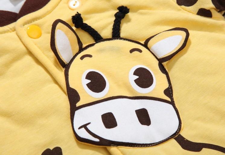 Grenouillères d'automne et d'hiver chaudes pour bébés filles garçons, combinaisons à capuche épaisses et mignonnes en dessin animé pour bébés au design moderne