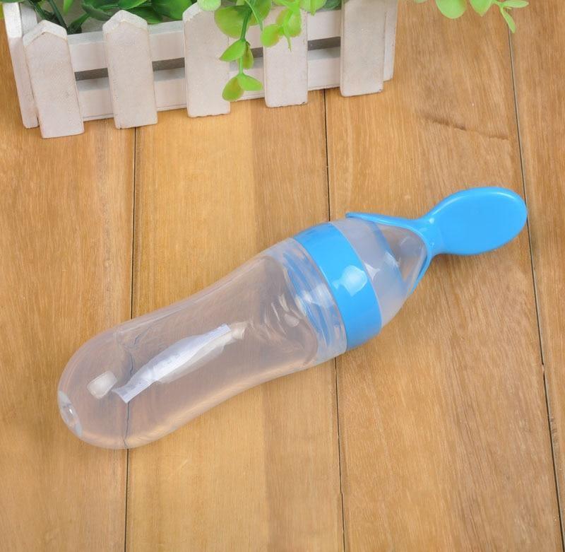 Biberon en silicone de sécurité pour bébés, biberons avec cuillère, tasse de supplément alimentaire pour bébés