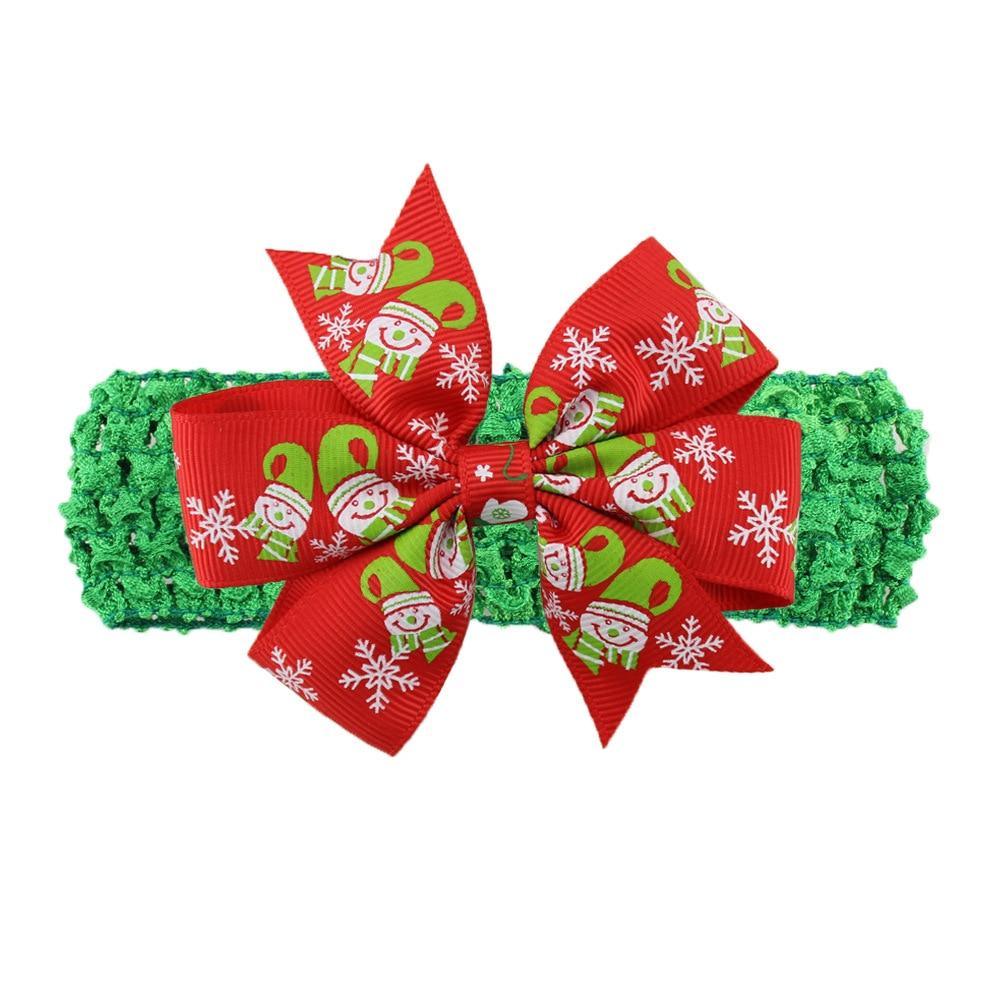 Bandeau Bébé Ruban Tout-Petit Accessoires Cheveux Fille Nouveau-né Nœud Noël Serre-tête bandeau