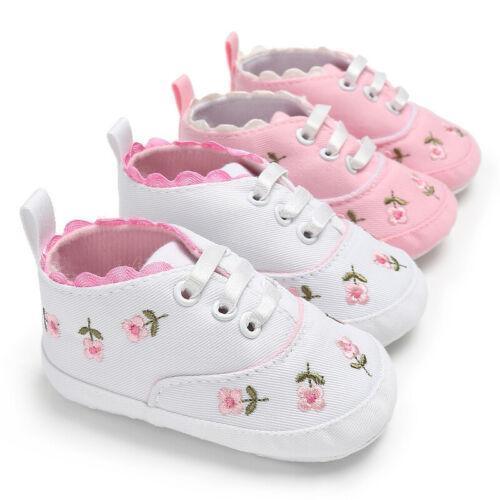 Chaussures Souples pour Bébés Garçons Filles Respirantes Baskets Princesse pour Berceau Chaussons Anti-dérapants pour Nouveau-nés