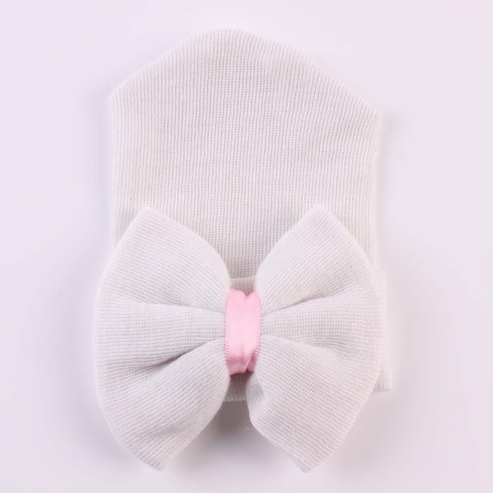 Bonnet Bébé Fille Nouveau-né avec Nœud, Chaud et Respirant, Design Moderne avec Gros Nœud pour Bébés Enfants