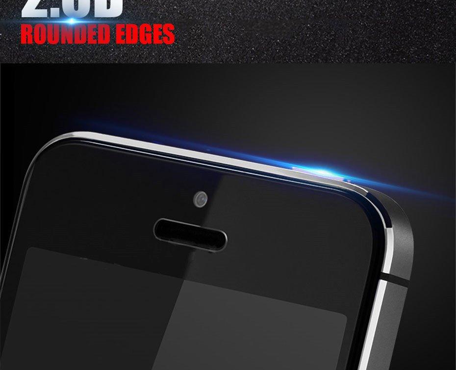Protection d'écran en verre trempé 3D pleine couverture pour iPhone 5 5S SE 2016 Film de protection en verre pour iPhone 5S SE 5C Anti-explosion Anti-rayures Verre trempé Premium pour iPhone