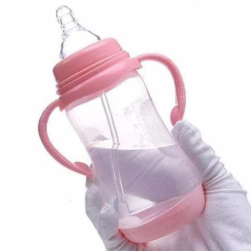 Biberon anti-colique en plastique sans BPA avec paille pour bébé, idéal pour l'eau et le jus, pour l'alimentation des nourrissons