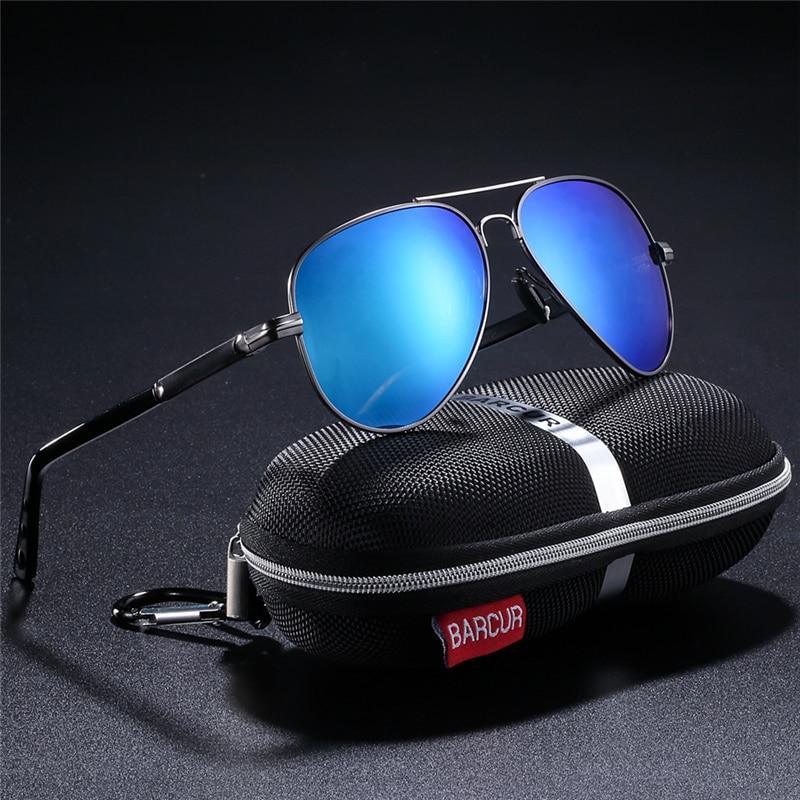 Lunettes de Soleil Aviateur Luxe pour Homme Polarisées Style Pilote Accessoires Homme Conduite Pêche Randonnée Protection UV400