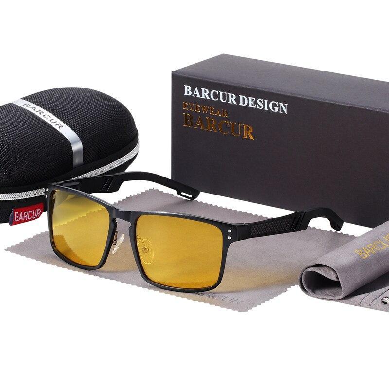 Lunettes de soleil de sport de luxe tendance en aluminium et magnésium pour homme – Lunettes de soleil polarisées pour homme avec protection UV400 – Oculus de sol